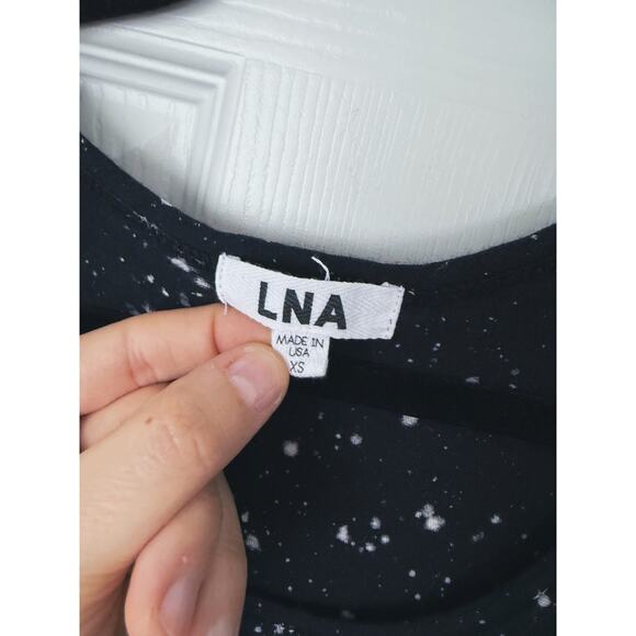 LNA Skater Punk Goth Black Paint Splatter Tank Dress XS Grunge Streetwear Edgy - Picture 4 of 7